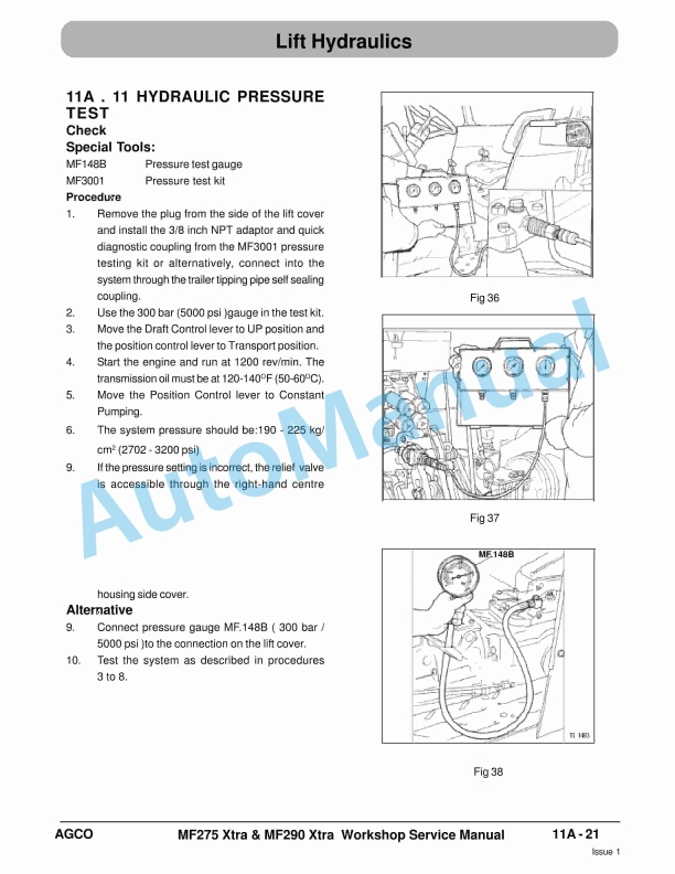 Massey Ferguson MF 275, 290 Tractor Workshop Service Manual-4