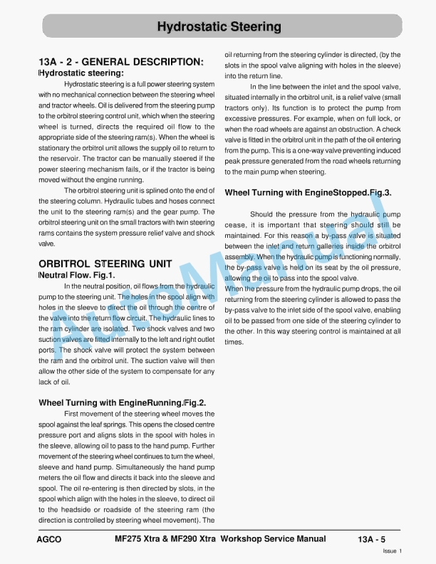 Massey Ferguson MF 275, 290 Tractor Workshop Service Manual-5