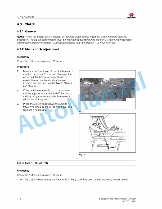 Massey Ferguson MF 300 Operation And Maintenance Manual ACT002168B-4