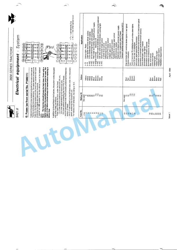 Massey Ferguson MF 3600 Series Tractors Workshop Service Manual-3