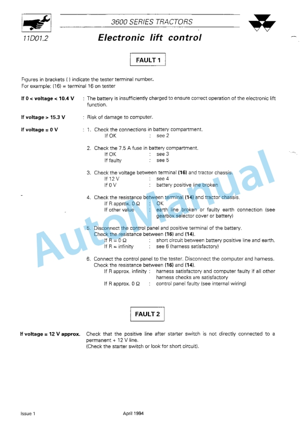 Massey Ferguson MF 3600 Series Tractors Workshop Service Manual-4