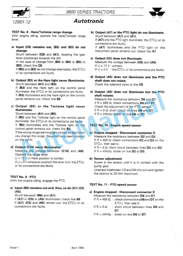 Massey Ferguson MF 3600 Series Tractors Workshop Service Manual-5