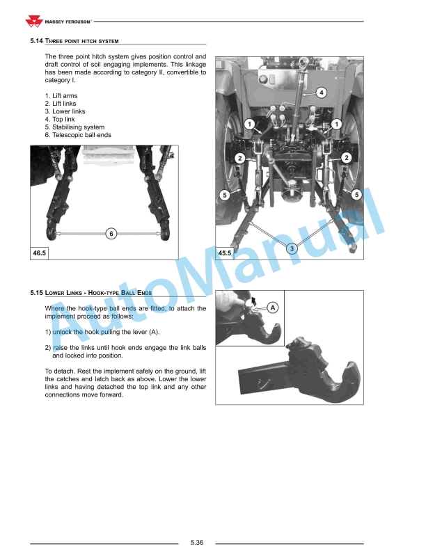 Massey Ferguson MF 3600 Tractor Operators Manual-2