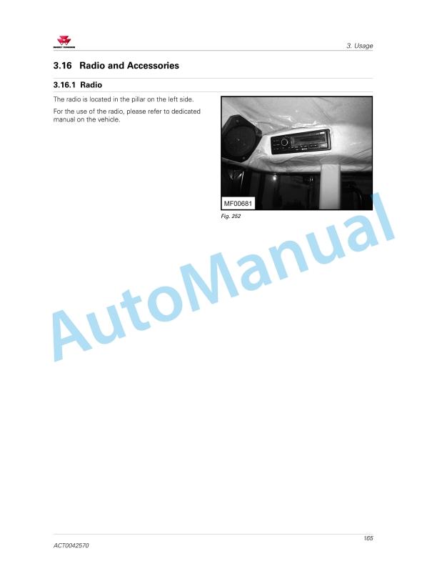 Massey Ferguson MF 3700 Series Tractors Operators Manual ACT0042570-3