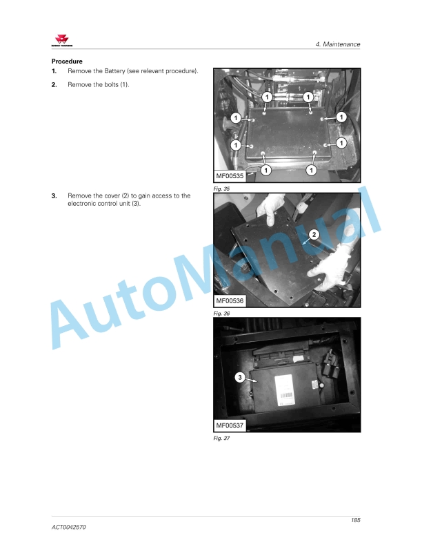 Massey Ferguson MF 3700 Series Tractors Operators Manual ACT0042570-4