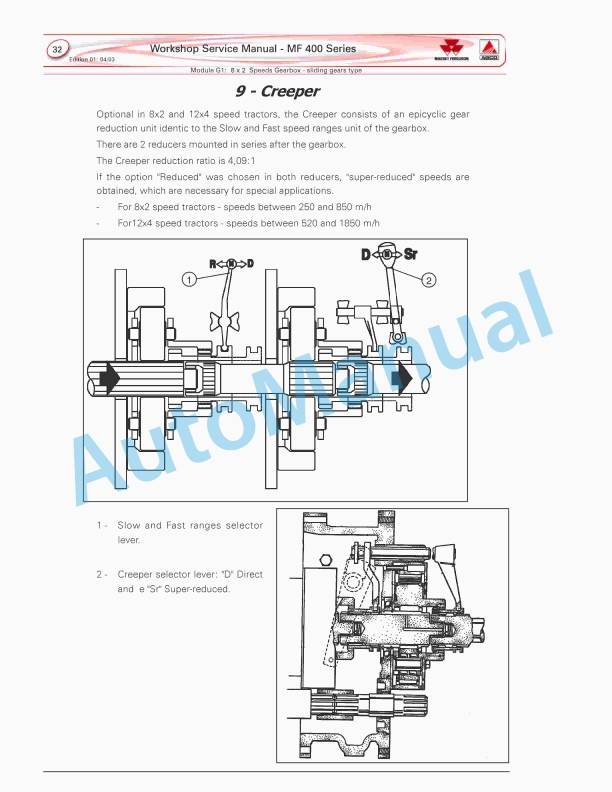 Massey Ferguson MF 400 Series Tractors Module A Workshop Service Manual 2 Massey Ferguson MF 400 Series Tractors Module A Workshop Service Manual - Image 2