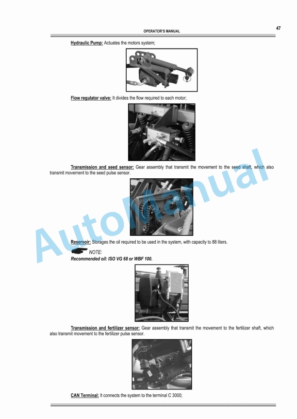 Massey Ferguson MF 400 Series Versions H-HF-V Planter Spreader Operator Manual 96980088M-2
