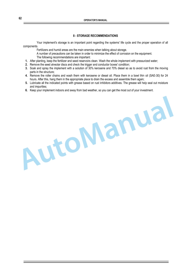 Massey Ferguson MF 400 Series Versions H-HF-V Planter Spreader Operator Manual 96980088M-3