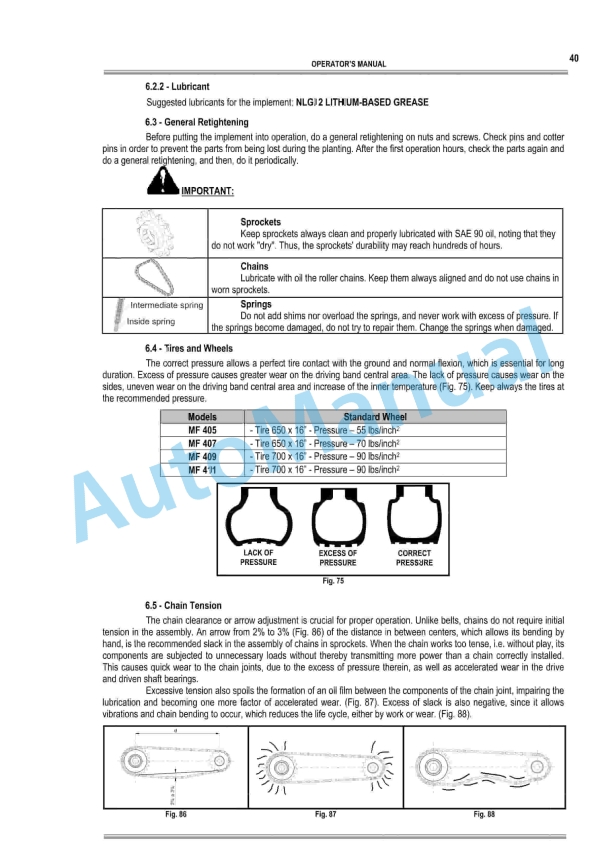 Massey Ferguson MF 400 Series Versions M Planter Spreader Operator Manual 96980080M-2