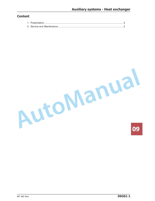 Massey Ferguson MF 400 Xtra Series Tractors Workshop Manual-5