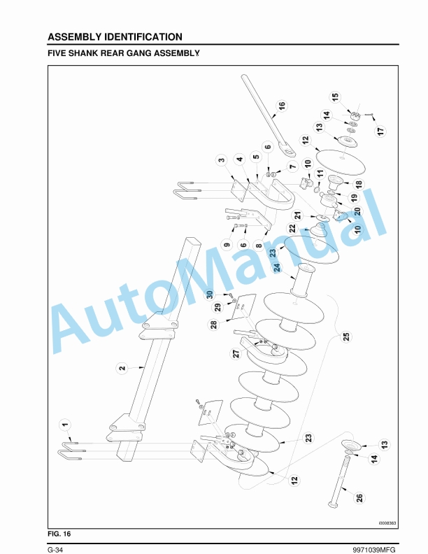 Massey Ferguson MF 4000 Series Disc Ripper Operators Manual 9971039MFG-4