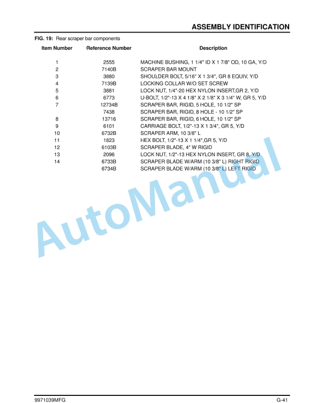 Massey Ferguson MF 4000 Series Disc Ripper Operators Manual 9971039MFG-5