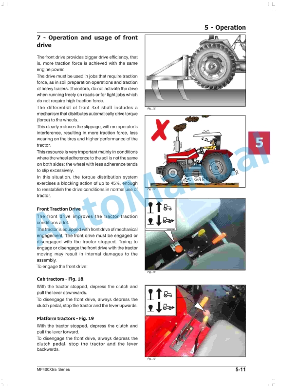 Massey Ferguson MF 400Xtra Operation Manual 6280530M2-2