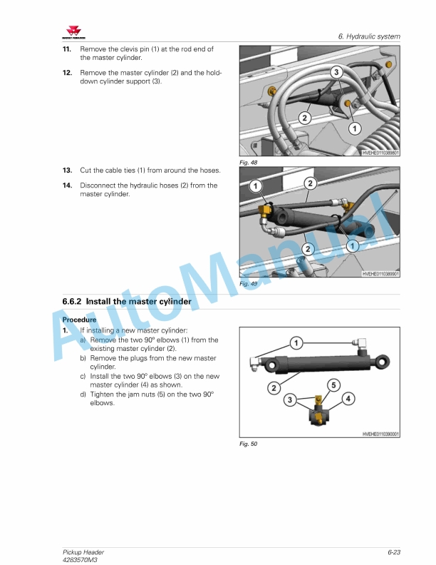 Massey Ferguson MF 4300 Pickup Header Workshop Service Manual 4283570M3-4