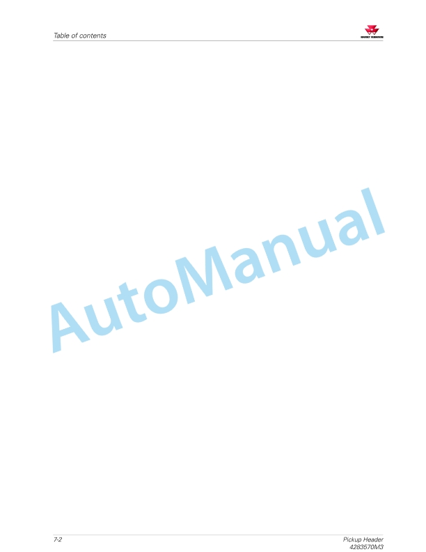 Massey Ferguson MF 4300 Pickup Header Workshop Service Manual 4283570M3-5