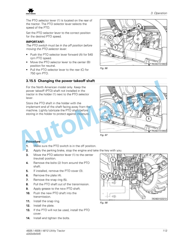 Massey Ferguson MF 4600M Series Tractors Operators Manual 4283494M5-2