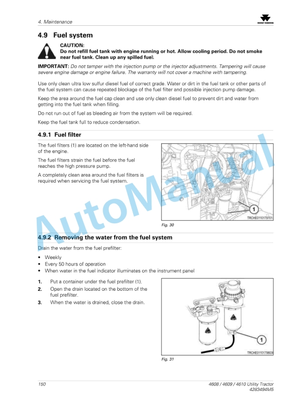 Massey Ferguson MF 4600M Series Tractors Operators Manual 4283494M5-3