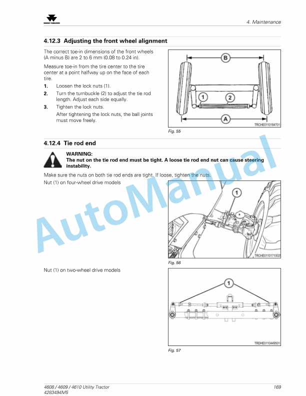 Massey Ferguson MF 4600M Series Tractors Operators Manual 4283494M5-4