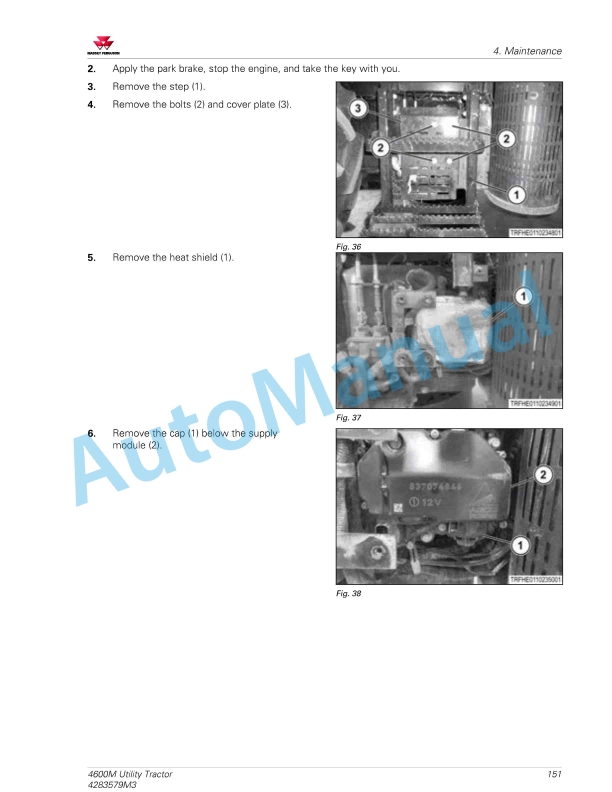 Massey Ferguson MF 4600M Series Tractors Operators Manual 4283579M3-3