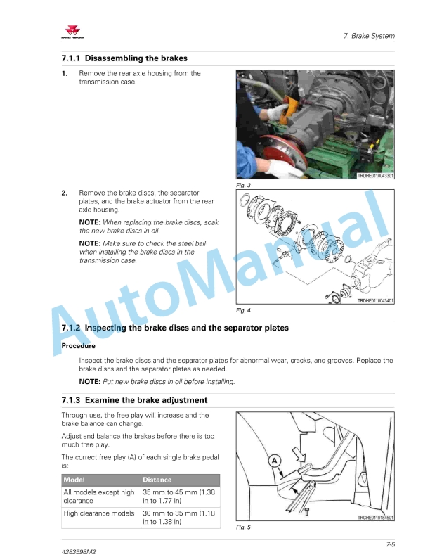 Massey Ferguson MF 4600M Series Tractors Service Manual 4283598M2-2