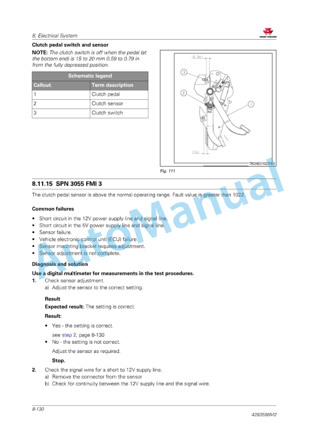 Massey Ferguson MF 4600M Series Tractors Workshop Service Manual 4283598M2-3