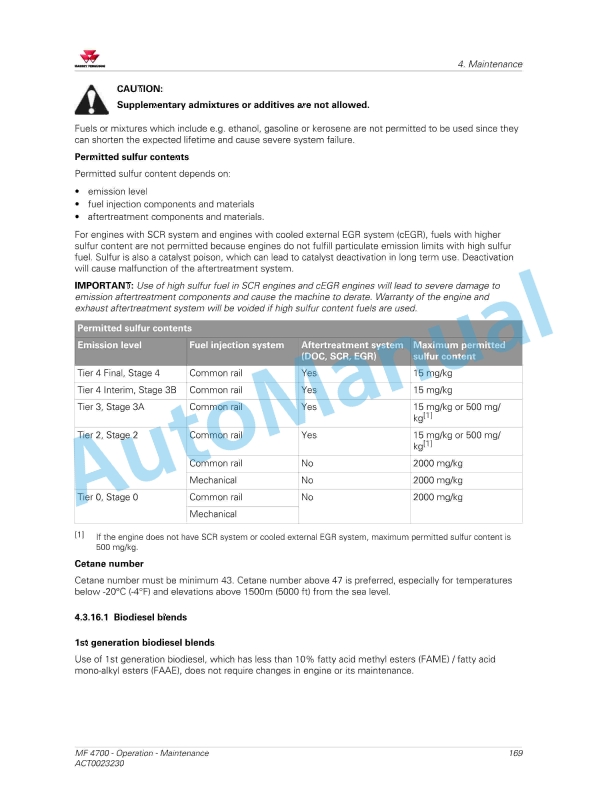 Massey Ferguson MF 4700 Series Tractors Operators Manual ACT0023230-3