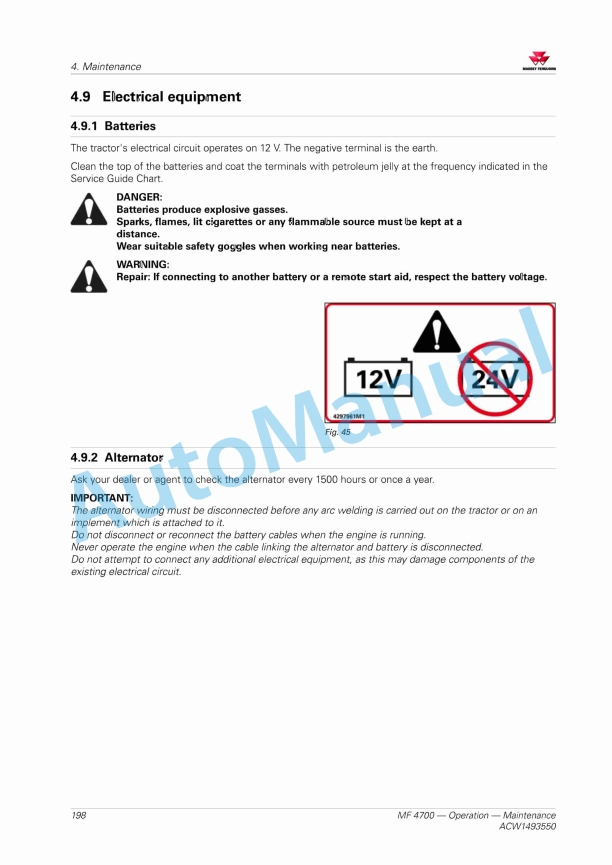 Massey Ferguson MF 4700 Series Tractors Operators Manual ACW1493550-4