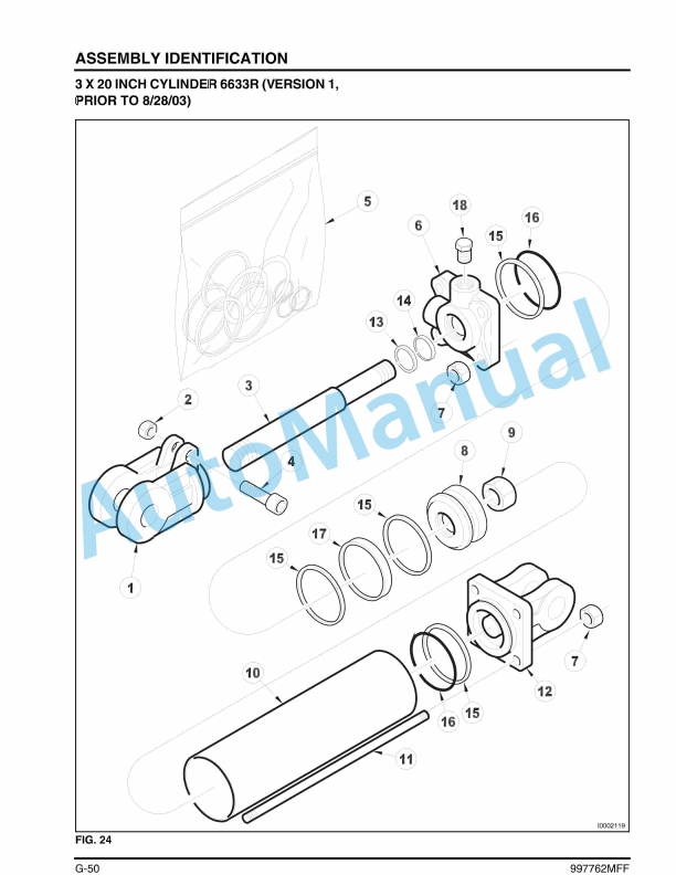 Massey Ferguson MF 5000 Series Split-Wing Field Cultivator Operators Manual 997762MFF-4