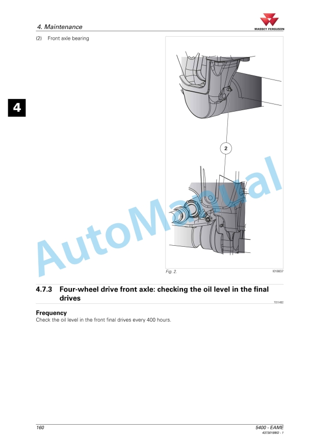 Massey Ferguson MF 5400 Operators Manual 4373019M2-4