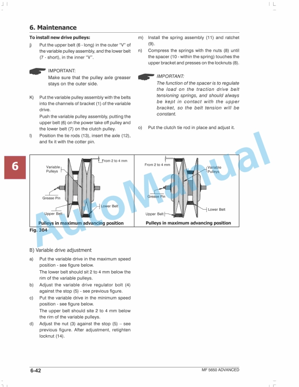 Massey Ferguson MF 5650 Combine Operator Manual 6300124M1-4
