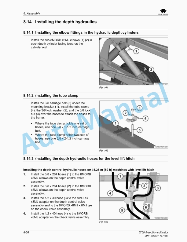 Massey Ferguson MF 5700 Series Cultivator Operators Manual 9971381MFA-4