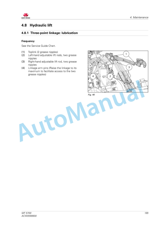 Massey Ferguson MF 5700 Tractors Operators Manual-4