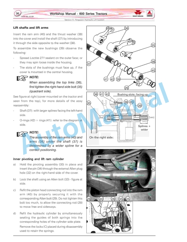 Massey Ferguson MF 600 Tractors Workshop Service Manual 3 Massey Ferguson MF 600 Tractors Workshop Service Manual - Image 3