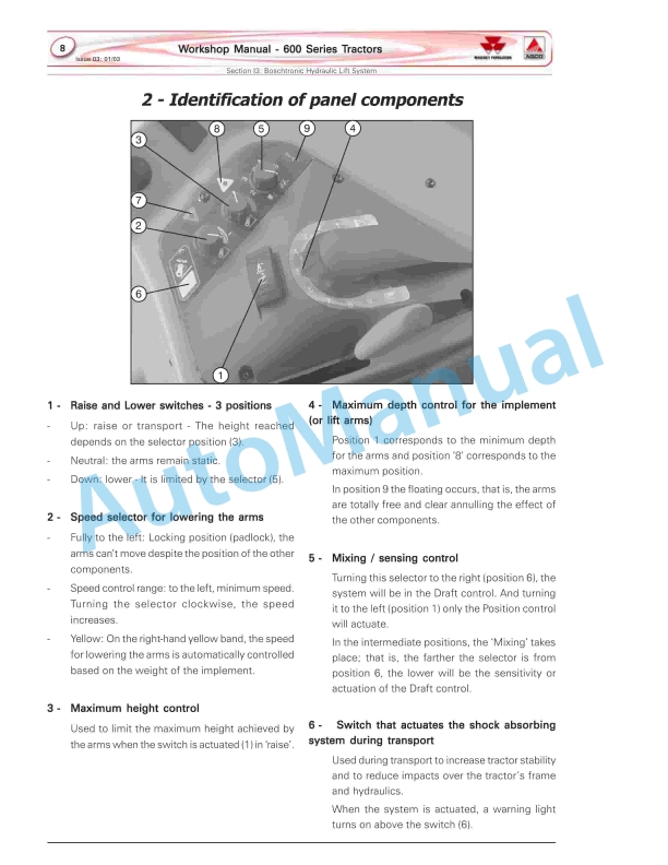 Massey Ferguson MF 600 Tractors Workshop Service Manual 4 Massey Ferguson MF 600 Tractors Workshop Service Manual - Image 4
