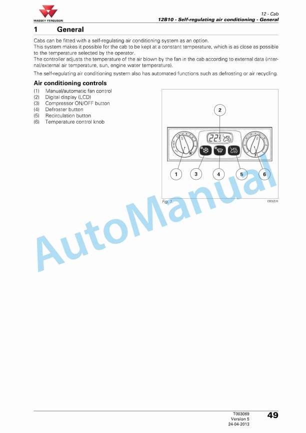 Massey Ferguson MF 6600 Series Tractors Workshop Service Manual 7060326M1 5 Massey Ferguson MF 6600 Series Tractors Workshop Service Manual 7060326M1 - Image 5