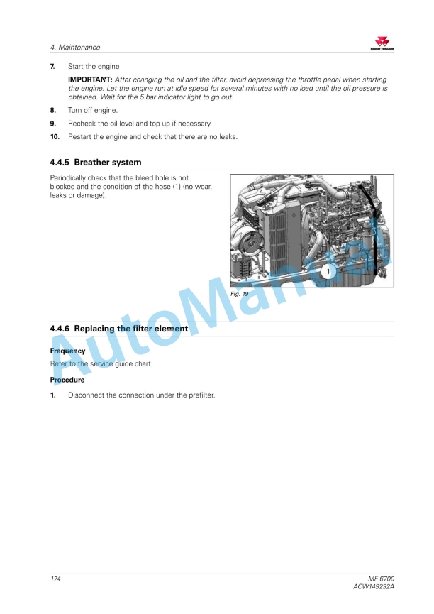 Massey Ferguson MF 6700 Tractors Operators Manual ACW149232A-3