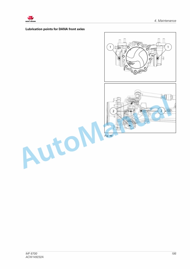 Massey Ferguson MF 6700 Tractors Operators Manual ACW149232A-4