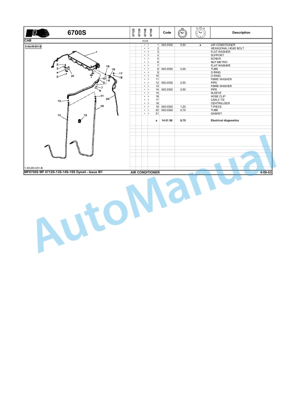 Massey Ferguson MF 6700S Repair Time Schedule ACT003140-4