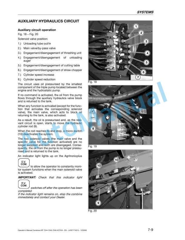 Massey Ferguson MF 7244, 7245, 7246 Activa Tractor Original Operators Manual LA327174015-4