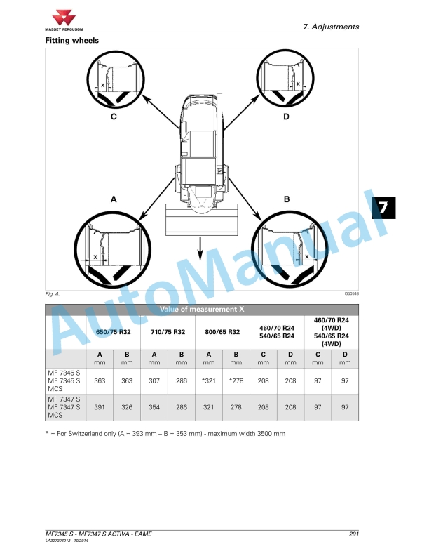 Massey Ferguson MF 7345 S - MF 7347 S Combines Operators Manual LA327306013 3 Massey Ferguson MF 7345 S - MF 7347 S Combines Operators Manual LA327306013 - Image 3