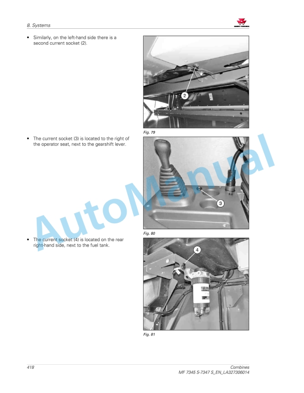 Massey Ferguson MF 7345 S - MF 7347 S Combines Operators Manual LA327306014-5