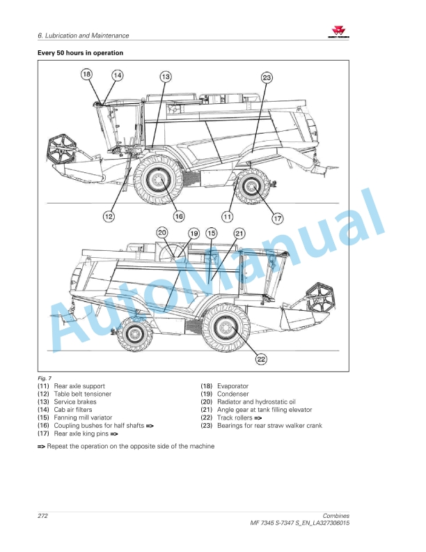 Massey Ferguson MF 7345 S - MF 7347 S Combines Operators Manual LA327306015 2 Massey Ferguson MF 7345 S - MF 7347 S Combines Operators Manual LA327306015 - Image 2