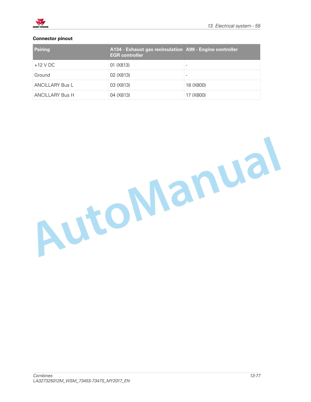 Massey Ferguson MF 7354 S - MF 7347 S Combines Workshop Service Manual LA327325012M 3 Massey Ferguson MF 7354 S - MF 7347 S Combines Workshop Service Manual LA327325012M - Image 3
