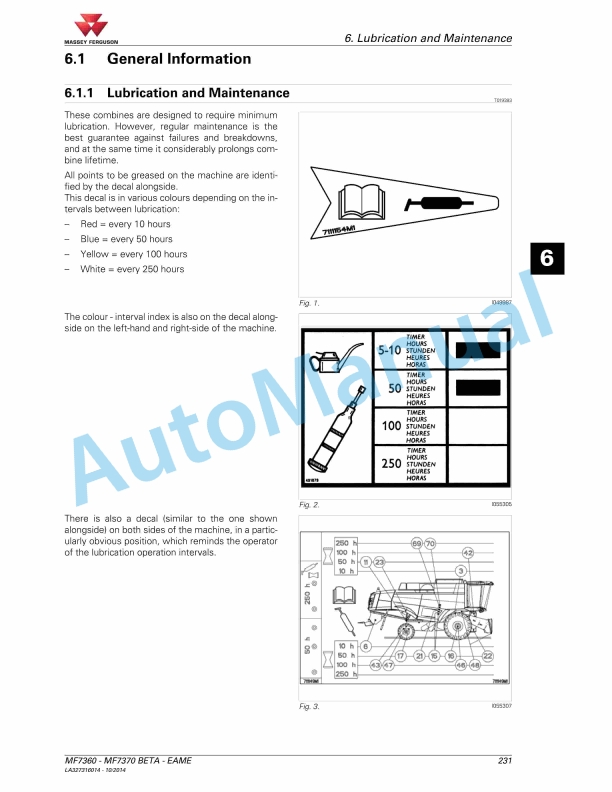 Massey Ferguson MF 7360 - MF 7370 Combines Operators Manual 327316014 2 Massey Ferguson MF 7360 - MF 7370 Combines Operators Manual 327316014 - Image 2