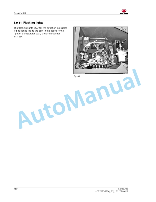 Massey Ferguson MF 7360 - MF 7370 Combines Operators Manual LA327316017 5 Massey Ferguson MF 7360 - MF 7370 Combines Operators Manual LA327316017 - Image 5