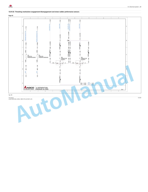 Massey Ferguson MF 7360 - MF 7370 Combines Workshop Service Manual LA327301014M 4 Massey Ferguson MF 7360 - MF 7370 Combines Workshop Service Manual LA327301014M - Image 4