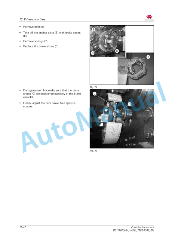 Massey Ferguson MF 7380 - MF 7382 Combine Harvesters Workshop Service Manual D3117800M4 2 Massey Ferguson MF 7380 - MF 7382 Combine Harvesters Workshop Service Manual D3117800M4 - Image 2