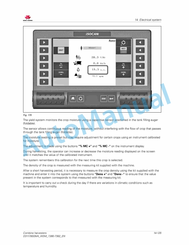 Massey Ferguson MF 7380 - MF 7382 Combine Harvesters Workshop Service Manual D3117800M4 3 Massey Ferguson MF 7380 - MF 7382 Combine Harvesters Workshop Service Manual D3117800M4 - Image 3