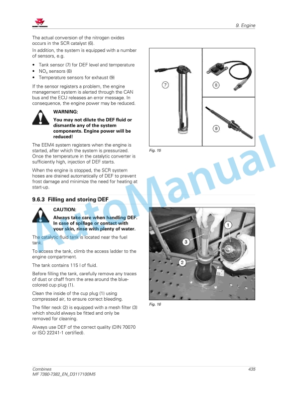 Massey Ferguson MF 7380 - MF 7382 Combines Operators Manual D3117100M5 4 Massey Ferguson MF 7380 - MF 7382 Combines Operators Manual D3117100M5 - Image 4
