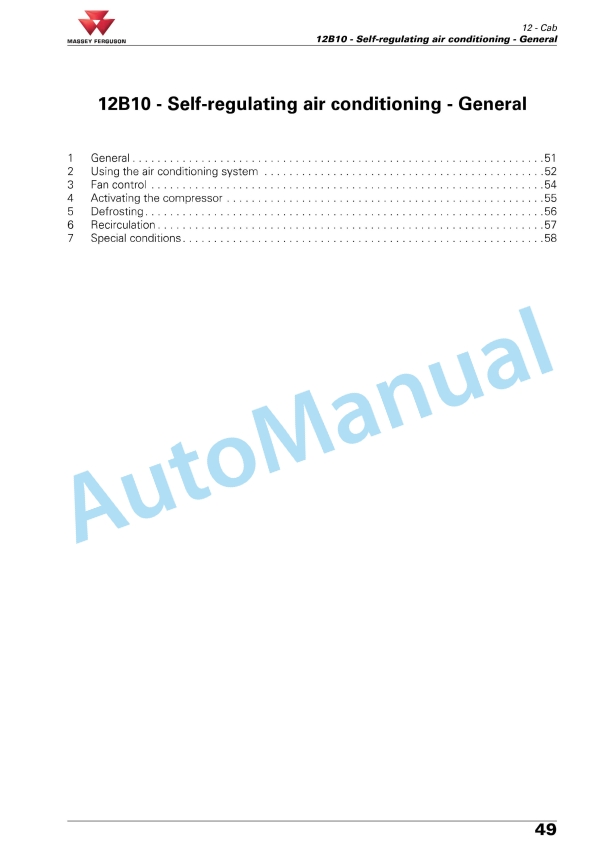 Massey Ferguson MF 7600 Series Tractors Workshop Service Manual 4273215M3 5 Massey Ferguson MF 7600 Series Tractors Workshop Service Manual 4273215M3 - Image 5